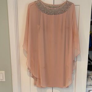Xscape Blush Beaded Dress